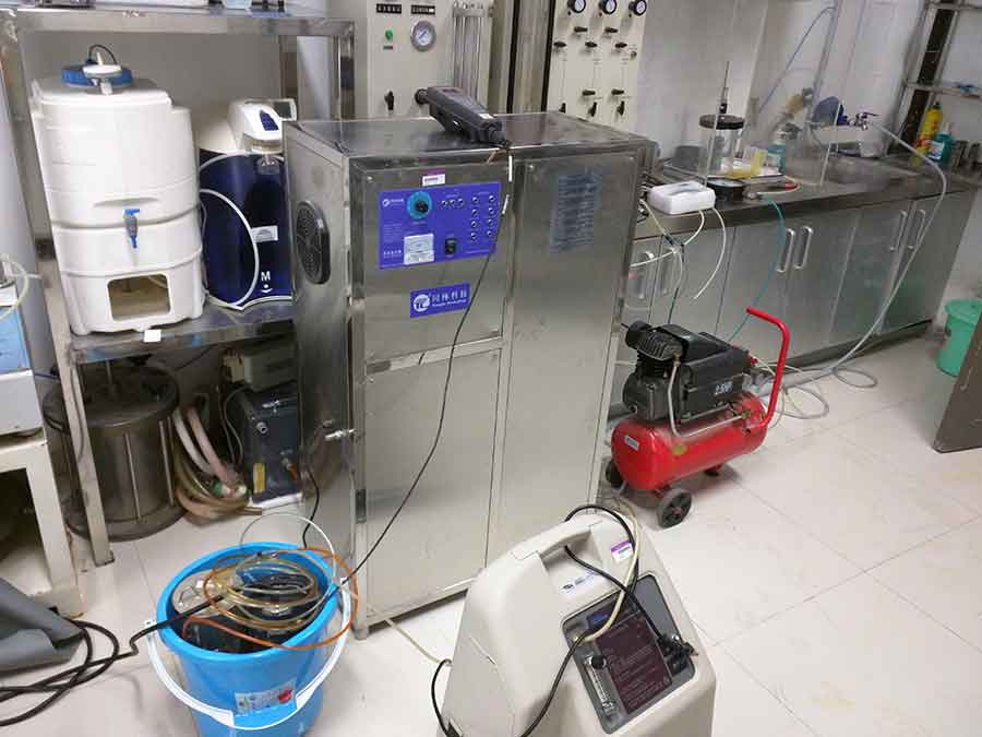 清華大學(xué)水利學(xué)院臭氧處理水實(shí)驗