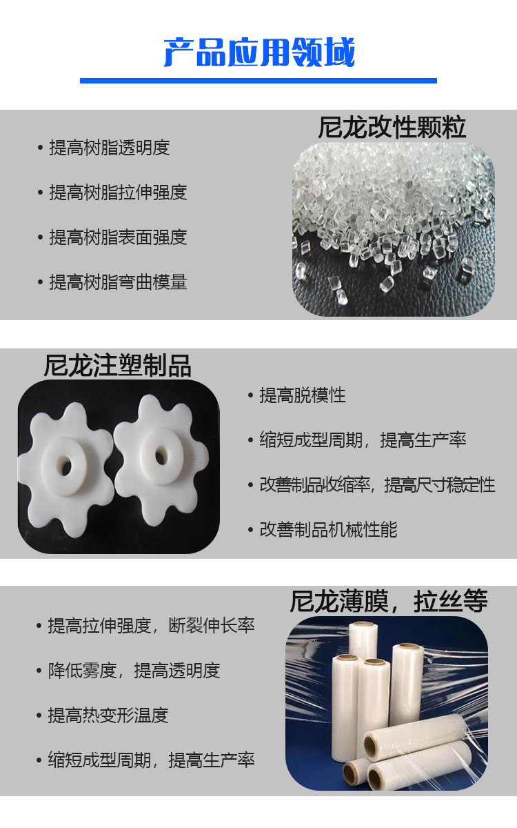 尼龍成核劑應(yīng)用領(lǐng)域